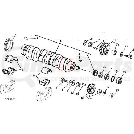 AT21139 by JOHN DEERE - HALF BEARING (Scheme No: 21)