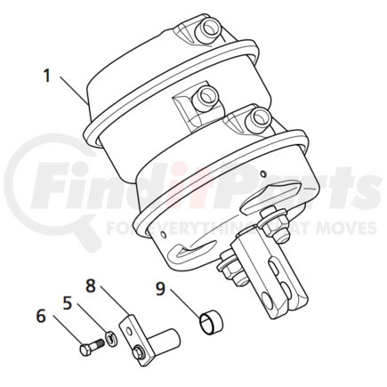 48100570 by SAF-HOLLAND - Superchamber Kit - Air Brake Chamber, for Neway LSZ13 (SAF-HOLLAND)