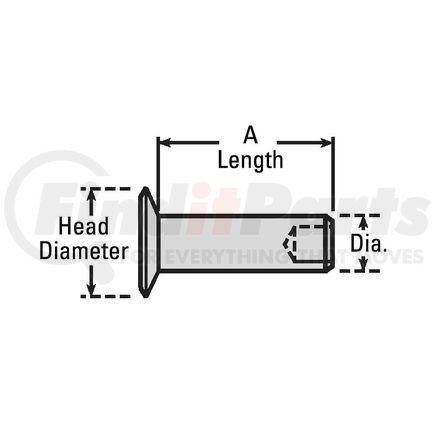 7B5048 by CATERPILLAR - Flat Head Rivet