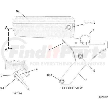 1290297 by CATERPILLAR - Armrest Assembly (Adjustable)