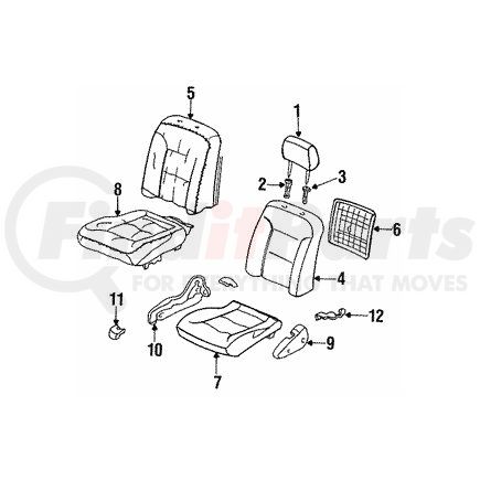 81232-SV1-L12 by HONDA - Pad, R Front Seat-Back Molding - Honda (81232-SV1-L12)