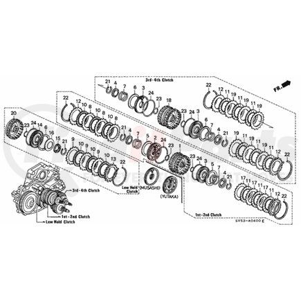 22530-P0X-000 by HONDA - Piston, Clutch (Yutaka) - Honda (22530-P0X-000)