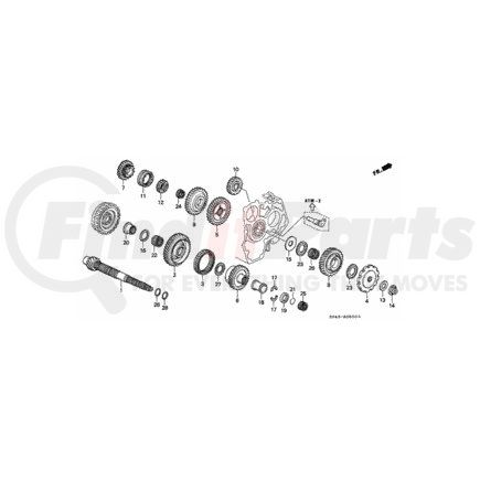 23220-P0X-000 by HONDA - Counter-Shaft - Honda (23220-P0X-000)