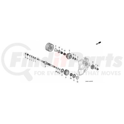 23455-P0X-930 by HONDA - Gear, Main-Shaft Third - Honda (23455-P0X-930)