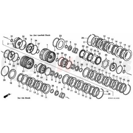 22543-P0Z-003 by HONDA - Plate, Low Clutch - Honda (22543-P0Z-003)