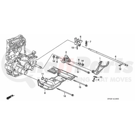 24111-P0Z-000 by HONDA - Fork, Reverse Shift - Honda (24111-P0Z-000)