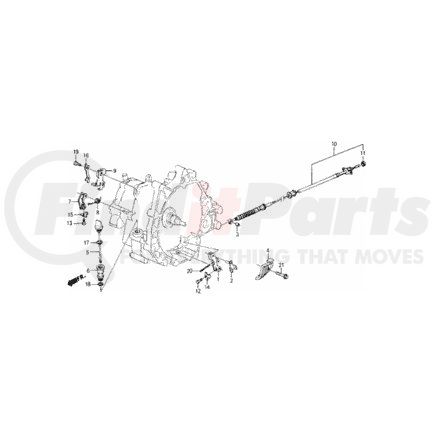 24412-PF4-000 by HONDA - Lever, Control - Honda (24412-PF4-000)