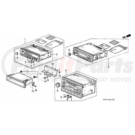 39100-SV4-A00 by HONDA - Tuner Assembly, Auto Radio (Anti-Theft) (Panasonic) - Honda (39100-SV4-A00)