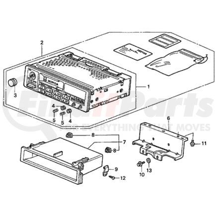 39100-SV5-A40 by HONDA - Tuner Assembly, Auto Radio (Anti-Theft) (Panasonic) - Honda (39100-SV5-A40)