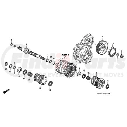 23411-P7T-000 by HONDA - Gear, Secondary Shaft Low - Honda (23411-P7T-000)