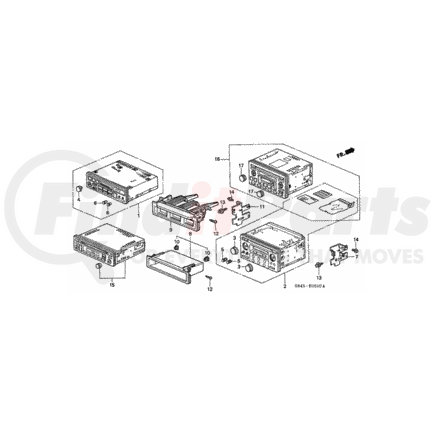 39100-S84-A41 by HONDA - Tuner Assembly, Auto Radio (30WX4) (Alpine) - Honda (39100-S84-A41)