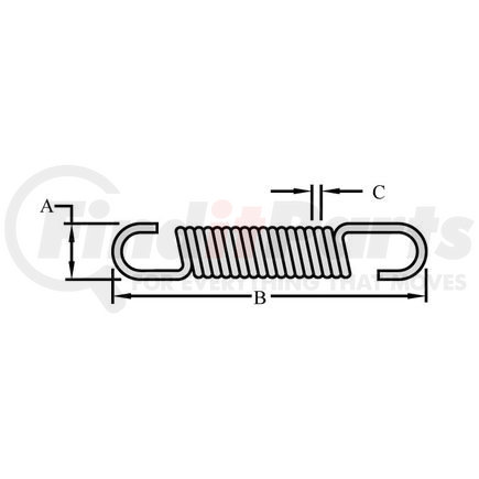 4F2943 by CATERPILLAR - Extension Spring