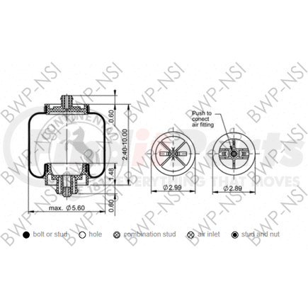 AS69624 by BWP-NSI - Continental Sleeve Air Spring