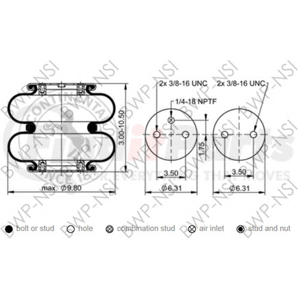 AS64267 by BWP-NSI - Continental Air Spring