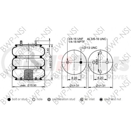 BWP-NSI AS67572 Continental Air Spring