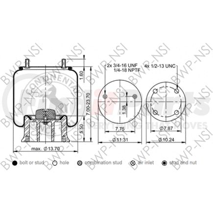 BWP-NSI AS67547 Continental Air Spring