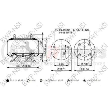 AS64628 by BWP-NSI - Continental Air Spring
