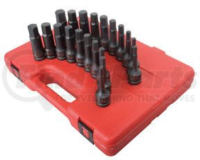 2637 by SUNEX TOOLS - 20 Pc. 1/2" Drive SAE & Metric Master Impact Hex Driver Set