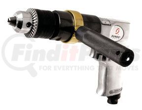 SX221B by SUNEX TOOLS - 1/2" Reversible Air Drill with Geared Chuck