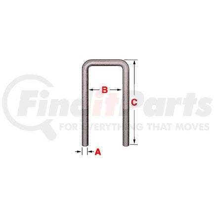 361-424 by DAYTON PARTS - Threaded U-Bolt