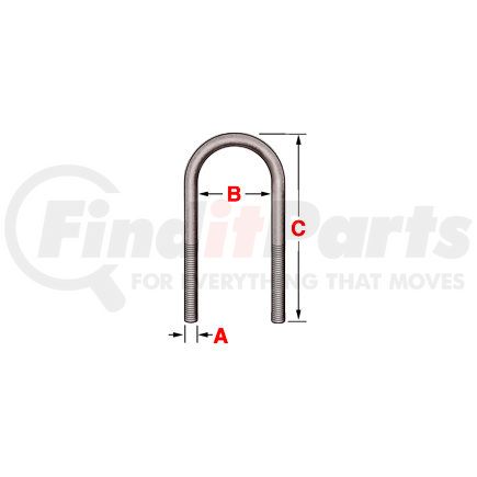 361-432 by DAYTON PARTS - UBAS 9/16X3-5/8X9-5/8R