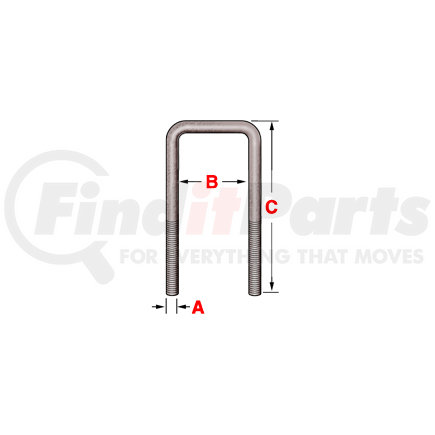 361-443 by DAYTON PARTS - Threaded U-Bolt
