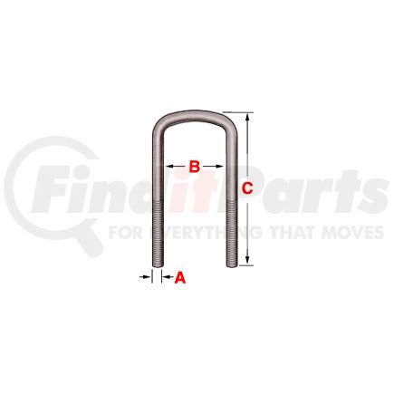 361-428 by DAYTON PARTS - Threaded U-Bolt