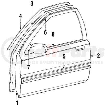 MB549976 by MITSUBISHI - Door Shell