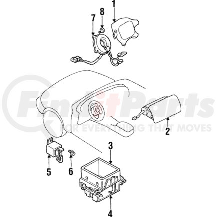 MR749176 by MITSUBISHI - Driver Inflator Module