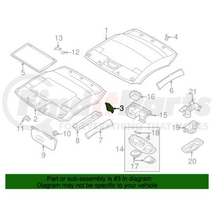 MR489547 by MITSUBISHI - Headliner Bracket