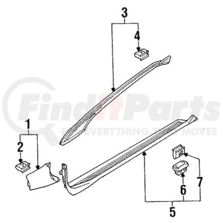 MR757860 by MITSUBISHI - Kick Panel Trim