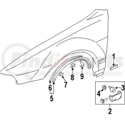 AW392670 by MITSUBISHI - Lower Molding