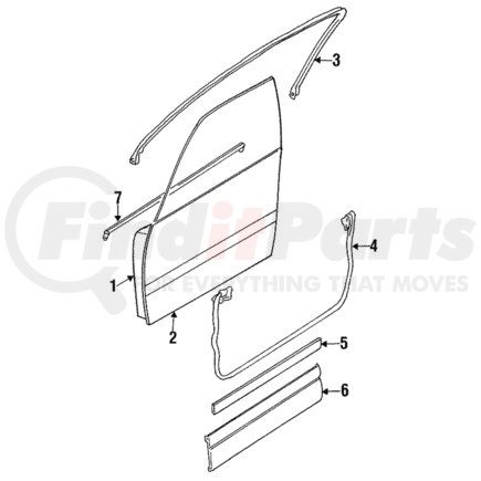 MB655483 by MITSUBISHI - Lower Weather-Strip