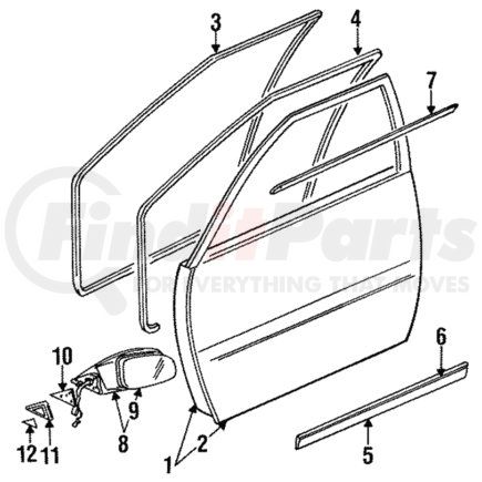 MB978364 by MITSUBISHI - Mirror Assembly