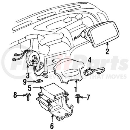 MR366110 by MITSUBISHI - Passenger Inflator Module