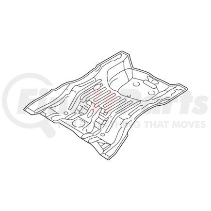 MR392142 by MITSUBISHI - Floor Pan - Rear, for 2000-2005 Mitsubishi Eclipse