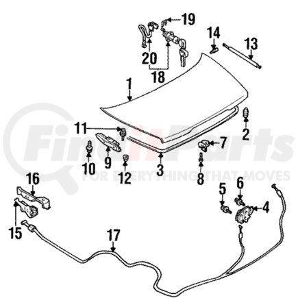 MR287588 by MITSUBISHI - Release Handle