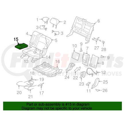 6970A107XA by MITSUBISHI - Armrest Assembly