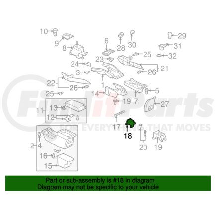 8011A138 by MITSUBISHI - Center Console Rear Bracket