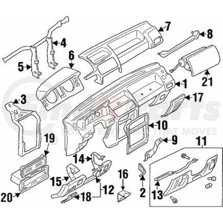 MB775411 by MITSUBISHI - Cluster Bezel