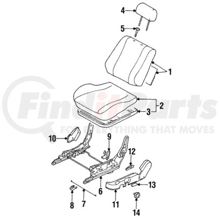 MR718872 by MITSUBISHI - Seat Cushion