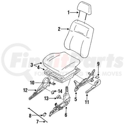 MB874482 by MITSUBISHI - Seat Track