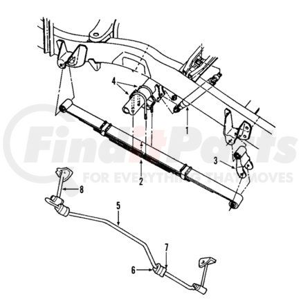 52106224AA by MITSUBISHI - Spring U-Bolt