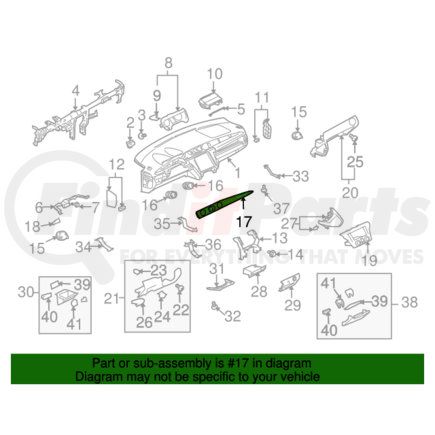 MR975106HA by MITSUBISHI - Trim Molding