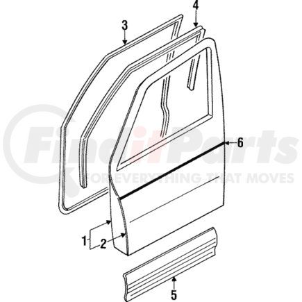 MB893727 by MITSUBISHI - Weatherstrip