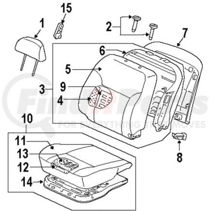 MR595787YA by MITSUBISHI - Seat Back Cover