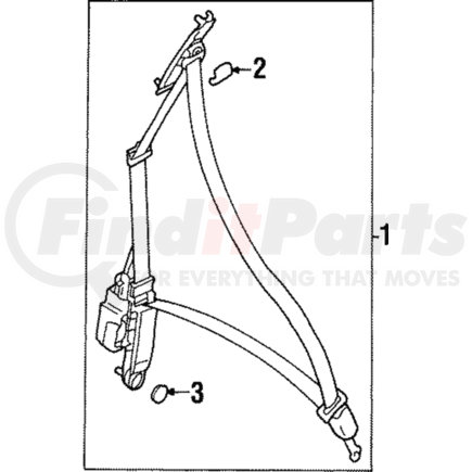 MR747889 by MITSUBISHI - Seat Belt Assembly