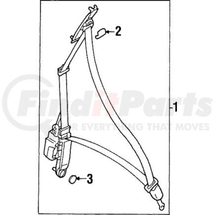 MR747888 by MITSUBISHI - Seat Belt Assembly