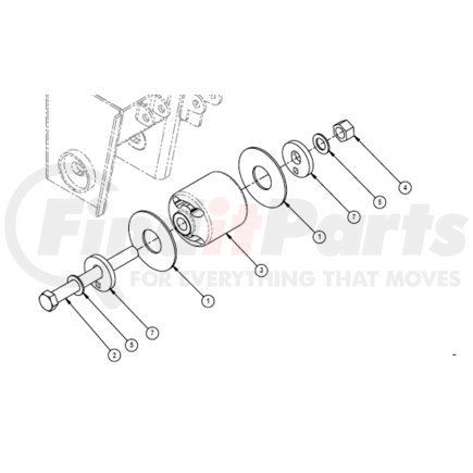 SRK64 by WATSON & CHALIN - Axle Pivot Bushing - Pivot Connection, TA250/300, TI Beam Maintenance Kit