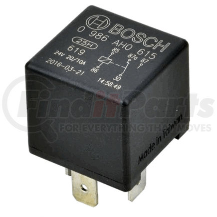 0986AH0615 by BOSCH - Bosch, Mini Relay, 24V, 20A, 5 Terminals, SPDT, Continuous
